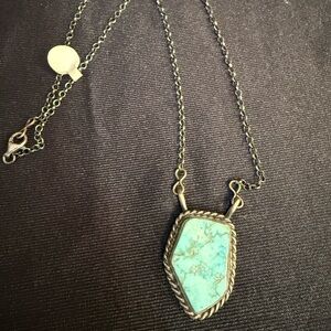 Kingman Turquoise Pendant Necklace